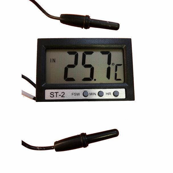 Reptile Thermometer Hygrometer 360° Rotation Suction Luminous